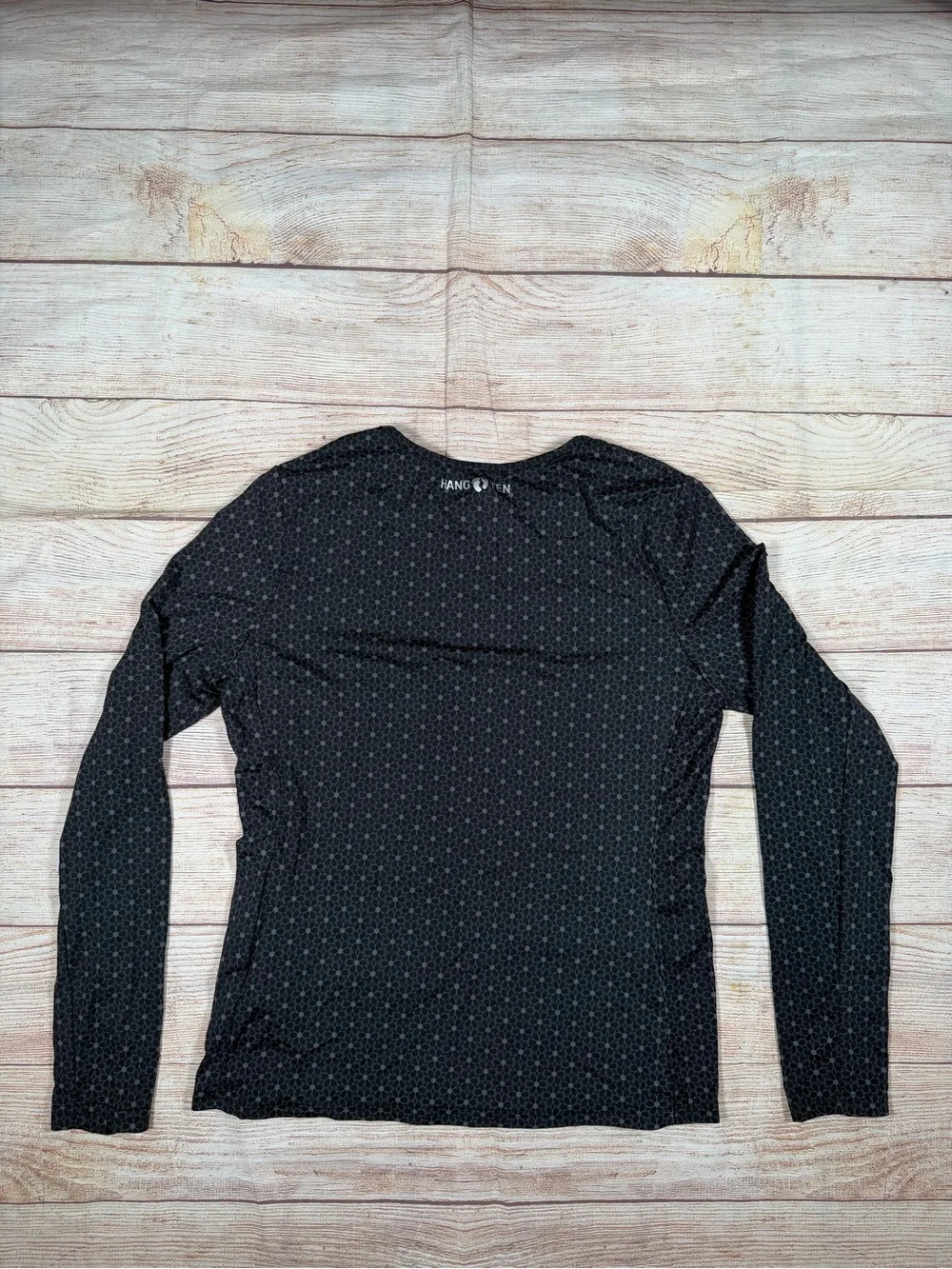 Hang Ten Black Long-Sleeve Swim‎ Rashguard Coverup with UPF Protection